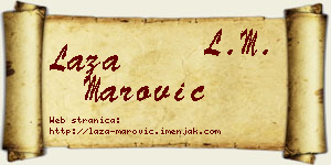 Laza Marović vizit kartica